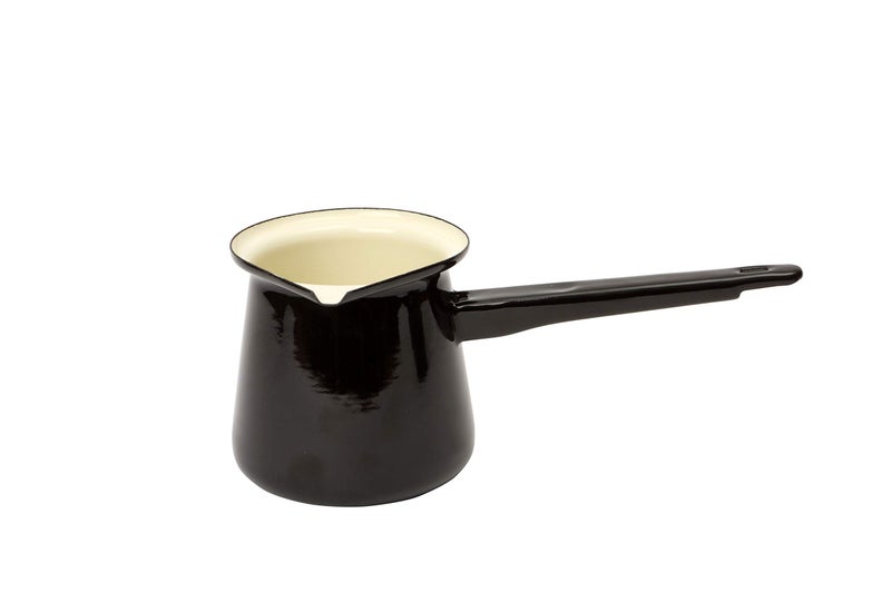 Dexam 17819267 Vintage Turkish Coffee Pot, Enamel, Black, 20.8x10.2x9 cm - Image 1